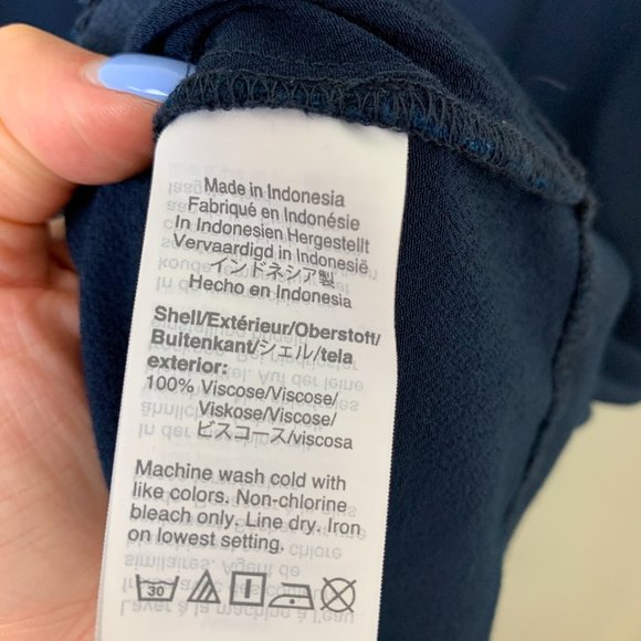 Madewell Blue Ruffle-Sleeve Easy Dress Medium - Picture 5 of 7